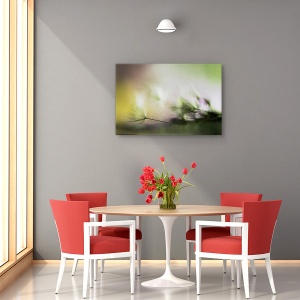 Tablou canvas - in zori, Flori, Verde, Moale, Delicat, 80 x 120 cm - Img 4