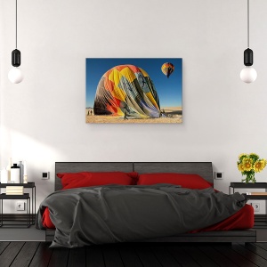 Tablou canvas - Inapoi Pe Pamant, Balon Cu Aer Cald, Zbor, 60 x 90 cm - Img 3