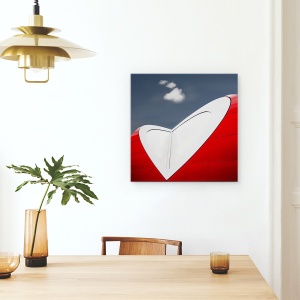 Tablou canvas - Inima Ratacitoare, Rosu, Inima, Fatada, Abstract, Nor, 60 x 60 cm - Img 4