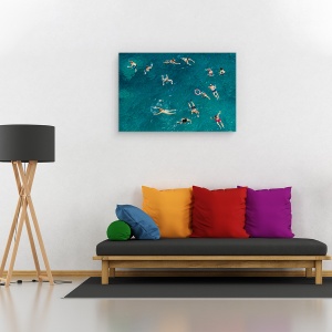 Tablou canvas - Inot In Apa Albastra, Vara, Mare, Inot, Inot, Oameni, 40 x 60 cm - Img 2