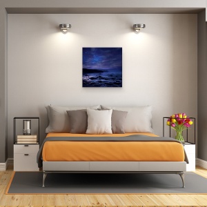 Tablou canvas - Insomnie, Noapte, Mare, Peisaj Marin, Plaja, 60 x 60 cm - Img 3