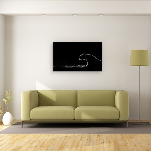 Tablou canvas - Intuneric, Leu, Intuneric, Punct, Punct, Schita, 50 x 80 cm - Img 2