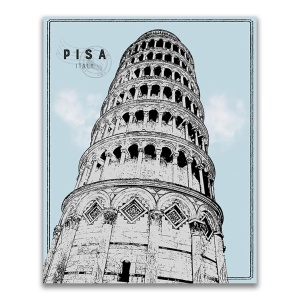 Tablou Canvas - Italia, Pisa, Albastru, 60 x 75 cm