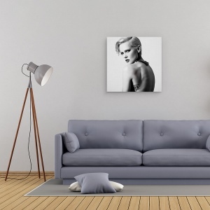 Tablou canvas - Janatini, Tatuaj, Femeie, Model, Privire, Colier, 60 x 60 cm - Img 2