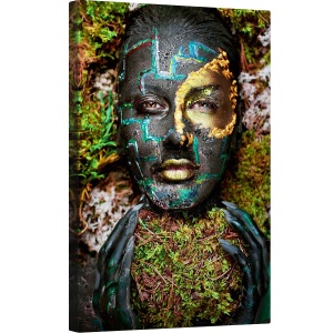 Tablou canvas - Labirint, Oameni, Fata, Persoana, Portret, Pictat, 80 x 120 cm
