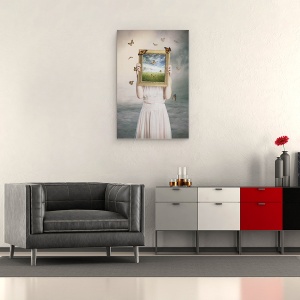 Tablou canvas - Lasa-Le Libere, Portret, Ireal, Fluturi, Vara, 60 x 90 cm - Img 2