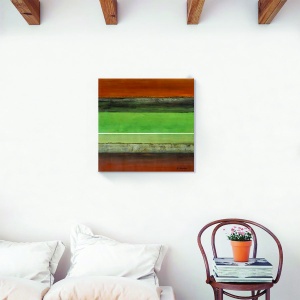 Tablou decorativ abstract multicolor pe canvas 60x60 cm