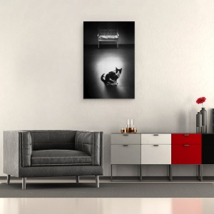 Tablou canvas - Liniste, Natura Moarta, Liniste, Alb-Negru, Alb-Negru, Scaun, 60 x 90 cm - Img 2