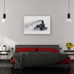 Tablou canvas - Little-Jumbo, Obiecte, Tren Cu Aburi, Transport, Epoca, 40 x 60 cm - Img 3