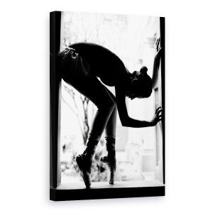 Tablou canvas - Lorn, Alb-Negru, Figura, Silueta, Degete, Femeie, 40 x 60 cm