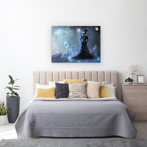 Tablou canvas - Magie, Spatiu, Planeta, Galaxie, Stele, 75 x 100 cm - Img 3