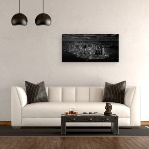 Tablou canvas - Manhattan - Vedere De Sus, America, Arhitectura, Cer, 50 x 100 cm - Img 2
