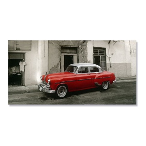 Tablou Canvas - Masina Antica Rosu, 50 x 100 cm