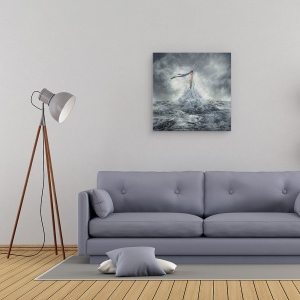 Tablou canvas - Mazu, Zeita, Femeie, Persoana, Editare Creativa, Cer, 90 x 90 cm - Img 2