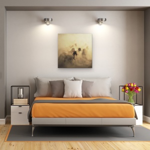 Tablou Canvas - Migrarea Cailor, Cappadocia, Praf, 90 x 90 cm - Img 3