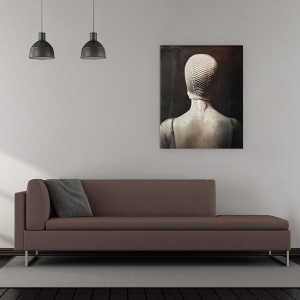 Tablou canvas - Minunata Baie, Portret, Femeie, Vintage, Baie, 60 x 75 cm - Img 2