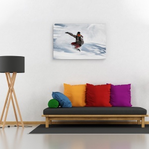 Tablou canvas - Moment Congelat, Zapada, Schi, Snowboard, Actiune, Extrem, 80 x 120 cm - Img 2