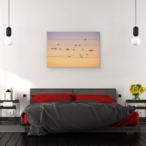 Tablou canvas - Muzica Luminii, Pasare, Rasarit De Soare, Sarma, New Mexico, Fire, 60 x 90 cm - Img 3