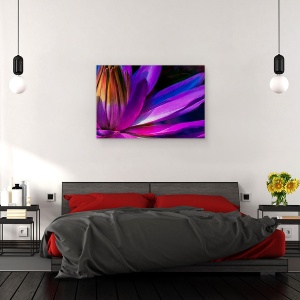 Tablou canvas - Natura, Flori, Petale Retro, Pictura II, 80 x 120 cm - Img 3