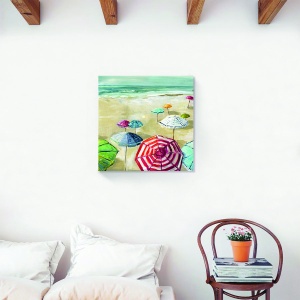 Tablou decorativ modern living cu peisaj marin pe canvas 60x60 cm