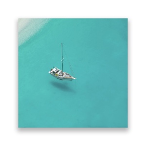 Tablou Canvas - Nautic, Vapor, Mare, Liniste, Albastru, 60 x 60 cm