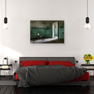 Tablou canvas - Nebunele Spatii Goale, Scaun, Camera, Abandonat, Usa, 60 x 90 cm - Img 3