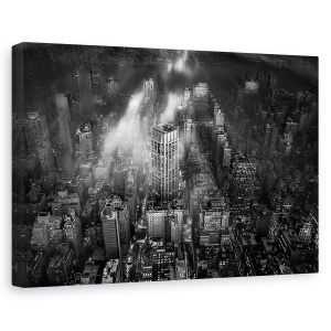 Tablou canvas - New York, Oras, Peisaj Urban, Alb-Negru, Cer, Metropola, 40 x 60 cm