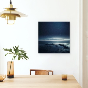 Tablou canvas - Noapte, Peisaj, Noapte, Stele, Stea, Cer, 60 x 60 cm - Img 4