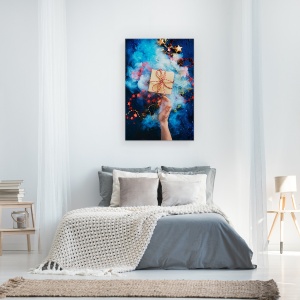 Tablou canvas - Nu Deschide Pana La Craciun, Surpriza, Sarbatori, Stea, Cadou, 60 x 90 cm - Img 3