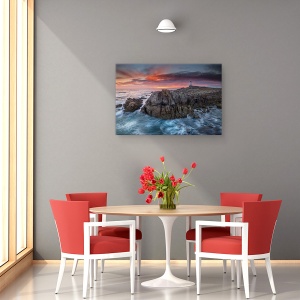 Tablou canvas - O Roncudo, Peisaj, Turn, Far, Maritim, Coasta, 60 x 90 cm - Img 4
