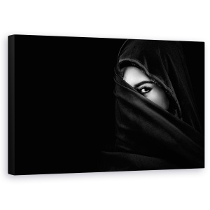 Tablou canvas - O Viziune, Ochi, Model, Portret, Intuneric, Mantia, 50 x 80 cm
