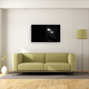 Tablou canvas - O Viziune, Ochi, Model, Portret, Intuneric, Mantia, 50 x 80 cm - Img 2