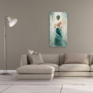 Tablou canvas - Oameni, Femeie, Echilibru, Pictura, 50 x 100 cm - Img 2