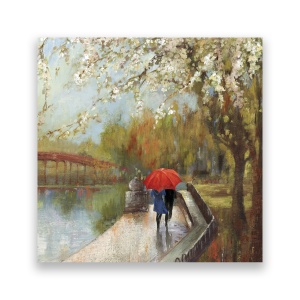 Tablou Canvas - Oameni, Plimbare, Lac, 60 x 60 cm