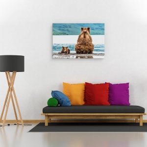 Tablou canvas - Opusi, Kamchatka, Rusia, Natura, Animale, Salbatic, Ursi, 80 x 120 cm - Img 2
