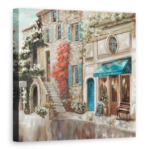 Tablou canvas - Oras, Cafenea, Flori, Liniste, Pictura II, 90 x 90 cm