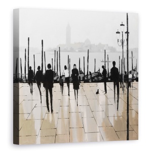 Tablou canvas - Oras, Cladiri, Port, Oameni, Pictura, 60 x 60 cm