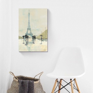 Tablou decorativ canvas toamnă Paris 40x60cm cu oameni în oraș