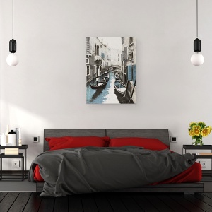 Tablou canvas - Oras, Venetia, Gondole, Pictura, 60 x 80 cm - Img 3