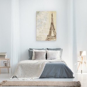 Tablou canvas - Orase si Arhitectura, Oras, Paris, Turnul Eiffel, Pictura, 40 X 60 cm - Img 3
