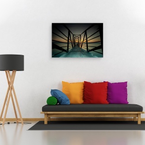 Tablou canvas - Orizont, Arhitectura, Soare, Apus, Peisaj, Mare, 60 x 90 cm - Img 2
