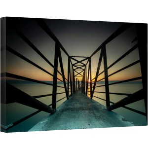 Tablou canvas - Orizont, Arhitectura, Soare, Apus, Peisaj, Mare, 80 x 120 cm