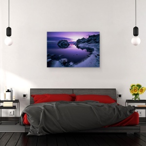 Tablou canvas - Ortus Solis, Islanda, Apa, Stanci, Peisaj, Dimineata, 40 x 60 cm - Img 3