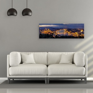Tablou canvas - Panorama Budapestei, Peisaj Urban, Apus De Soare, 30 x 90 cm - Img 4