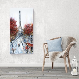 Tablou Canvas - Paris, Bulevard, Turnul Eiffel, 50 x 100 cm - Img 2