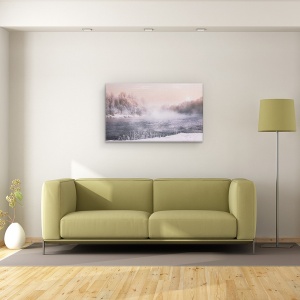 Tablou canvas - Pastel, Pastel, Pastel, Culori Pastelate, Soare, Lac, 50 x 80 cm - Img 2