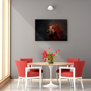 Tablou canvas - Paznicul De Noapte, Portret, Animal, Caini, Creativ, Caine, 60 x 90 cm - Img 4