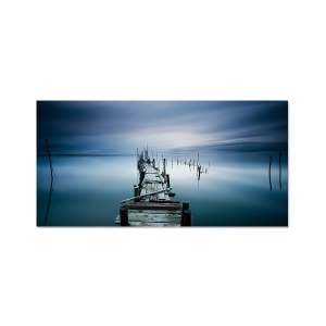 Tablou Canvas - Peisaj, Ceata, Pod, Liniste, 50 x 100 cm