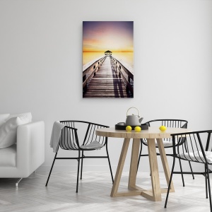 Tablou canvas - Peisaj, Natura, Mare, Dig, Apus, 80 x 120 cm - Img 4