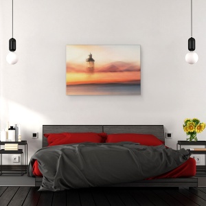Tablou canvas - Pierdut Pe Mare, Mare, Stare De Spirit, Abstract, Stanci, Lumina, 40 x 60 cm - Img 3